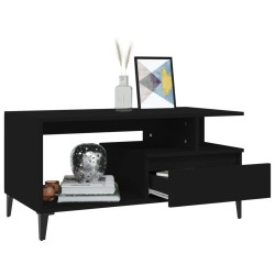 Table basse Noir 90x49x45 cm Bois d'ingénierie 