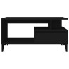 Table basse Noir 90x49x45 cm Bois d'ingénierie 
