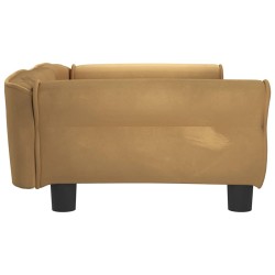 Lit pour chien marron 95x55x30 cm velours 