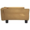 Lit pour chien marron 95x55x30 cm velours 