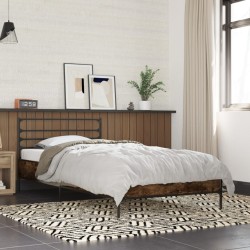 Cadre de lit sans matelas chêne fumé 100x200 cm 