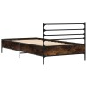 Cadre de lit sans matelas chêne fumé 100x200 cm 