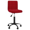 Chaises à manger pivotantes lot de 2 rouge bordeaux velours 