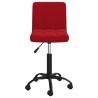 Chaises à manger pivotantes lot de 2 rouge bordeaux velours 