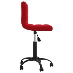 Chaises à manger pivotantes lot de 2 rouge bordeaux velours 