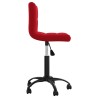 Chaises à manger pivotantes lot de 2 rouge bordeaux velours 