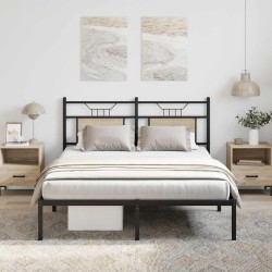 Cadre de lit sans matelas chêne sonoma 137x190 cm 