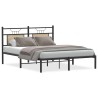 Cadre de lit sans matelas chêne sonoma 137x190 cm 
