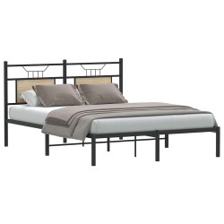 Cadre de lit sans matelas chêne sonoma 137x190 cm 