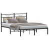 Cadre de lit sans matelas chêne sonoma 137x190 cm 