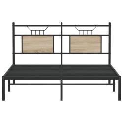 Cadre de lit sans matelas chêne sonoma 137x190 cm 
