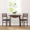 Chaises à manger coussins 2 pcs marron bois massif caoutchouc 