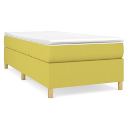 Cadre de lit sans matelas vert 90x200 cm tissu 