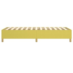 Cadre de lit sans matelas vert 90x200 cm tissu 
