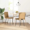 Chaises à manger lot de 2 Marron Velours 