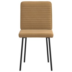 Chaises à manger lot de 2 Marron Velours 