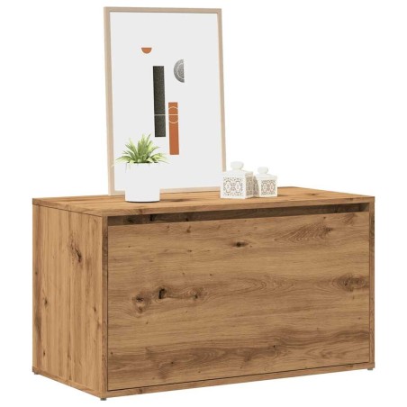 Banc d'entrée 80x40x45 cm chêne artisanal bois d'ingénierie 