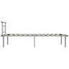 Cadre de lit sans matelas gris métal 90x200 cm 