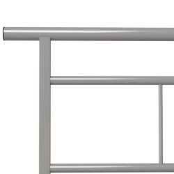 Cadre de lit sans matelas gris métal 90x200 cm 