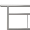 Cadre de lit sans matelas gris métal 90x200 cm 