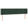 Tête de lit à LED Vert foncé 163x16x78/88 cm Velours 