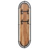 Porte-manteaux muraux et 4 crochets 2 pcs bois massif d'acacia 