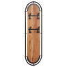 Porte-manteaux muraux et 4 crochets 2 pcs bois massif d'acacia 