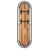 Porte-manteaux muraux et 4 crochets 2 pcs bois massif d'acacia 