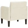 Fauteuil avec accoudoirs crème 54 cm velours 