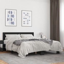 Cadre de lit sans matelas noir 160x200 cm 