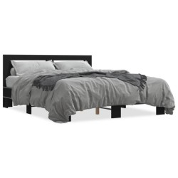 Cadre de lit sans matelas noir 160x200 cm 