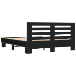 Cadre de lit sans matelas noir 160x200 cm 