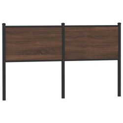 Tête de lit chêne marron 135 cm bois d'ingénierie et acier 