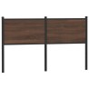 Tête de lit chêne marron 135 cm bois d'ingénierie et acier 