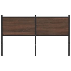 Tête de lit chêne marron 135 cm bois d'ingénierie et acier 