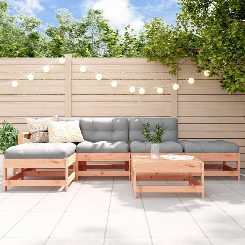 Salon de jardin 6 pcs bois massif douglas 