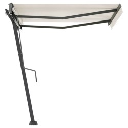 Auvent manuel rétractable sur pied 300x250 cm Crème 