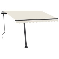 Auvent manuel rétractable sur pied 300x250 cm Crème 