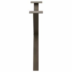 Pieds de table basse en forme de X, 2 pièces, acier naturel, 70 x (42-43) cm 