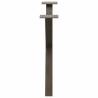 Pieds de table basse en forme de X, 2 pièces, acier naturel, 70 x (42-43) cm 