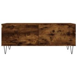 Table basse Chêne fumé 90x50x36,5 cm Bois d'ingénierie 