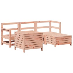 Salon de jardin 5 pcs bois massif sapin de douglas 