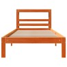 Cadre de lit sans matelas cire marron 90x190 cm bois pin massif 