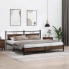 Cadre de lit en métal sans matelas chêne marron 200x200 cm 