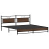 Cadre de lit en métal sans matelas chêne marron 200x200 cm 