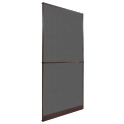 Moustiquaire à charnière pour portes Marron 100x215 cm 