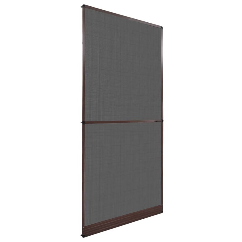 Moustiquaire à charnière pour portes Marron 100x215 cm 