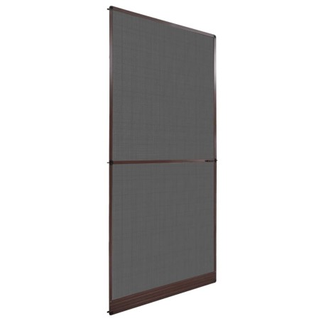 Moustiquaire à charnière pour portes Marron 100x215 cm 