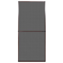 Moustiquaire à charnière pour portes Marron 100x215 cm 