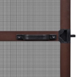 Moustiquaire à charnière pour portes Marron 100x215 cm 